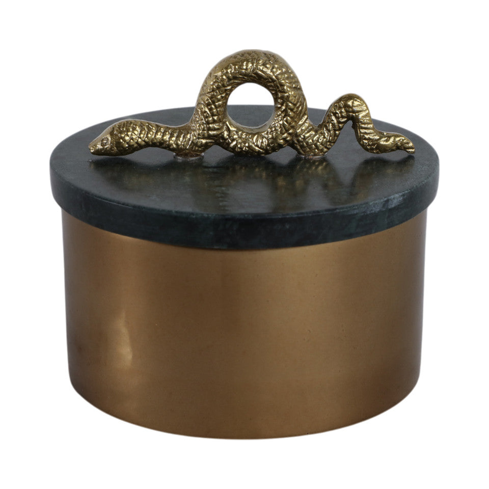 Marble & Brass Serpent Box