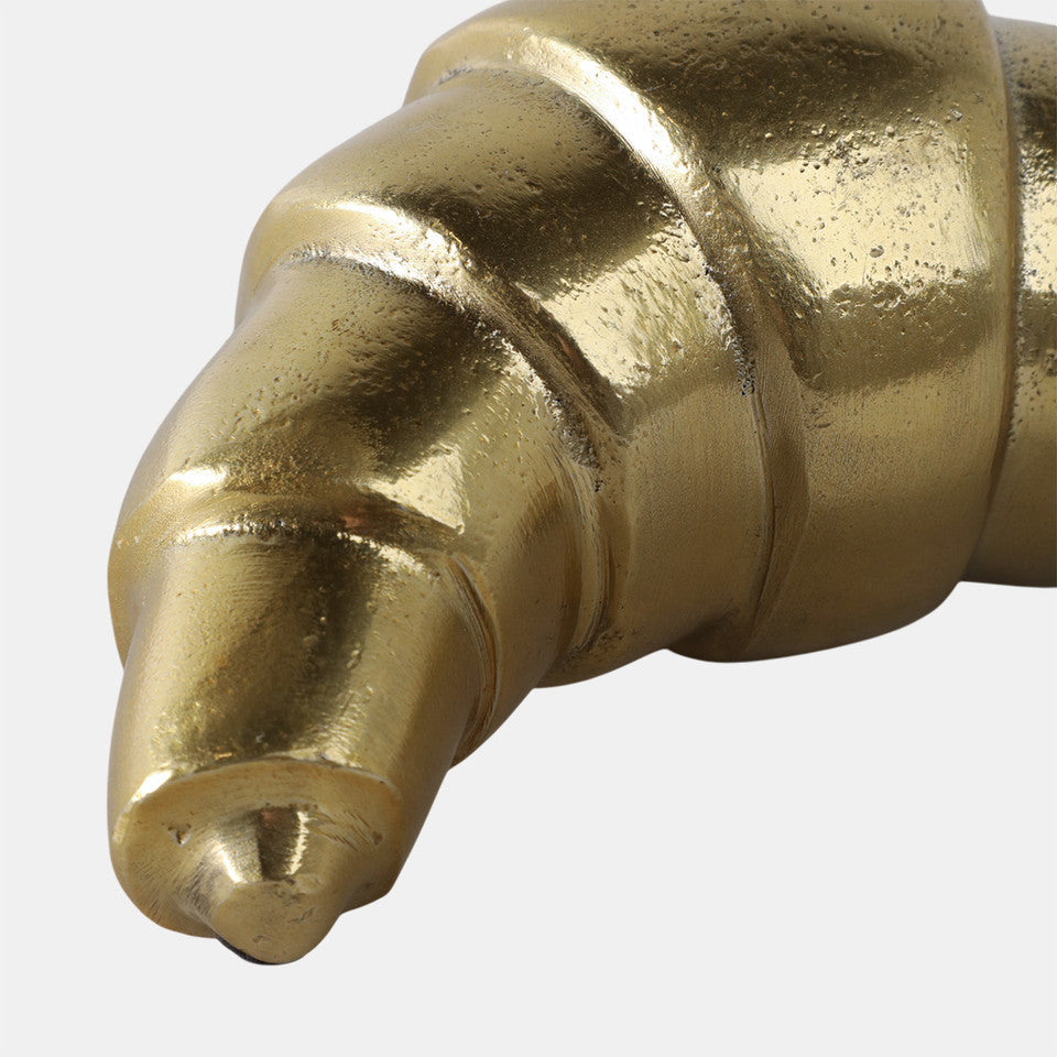 Golden Croissant Sculpture