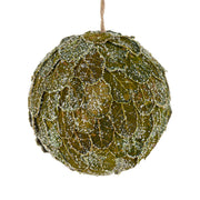 Layered Green Leaf Ball Ornament