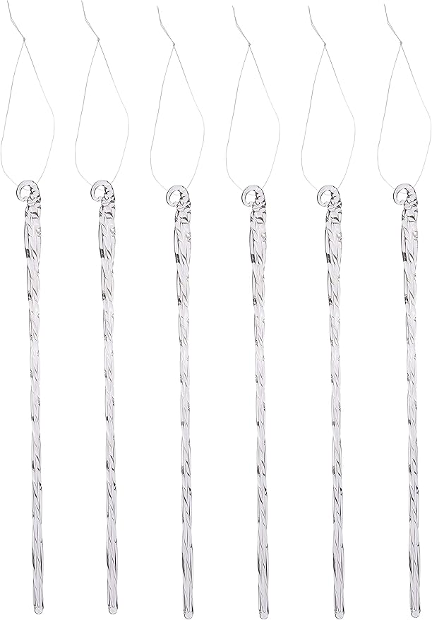 Twisted Glass Icicle Ornaments
