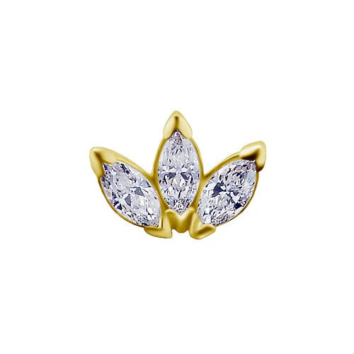 Lunaria Gold Threadless Pin