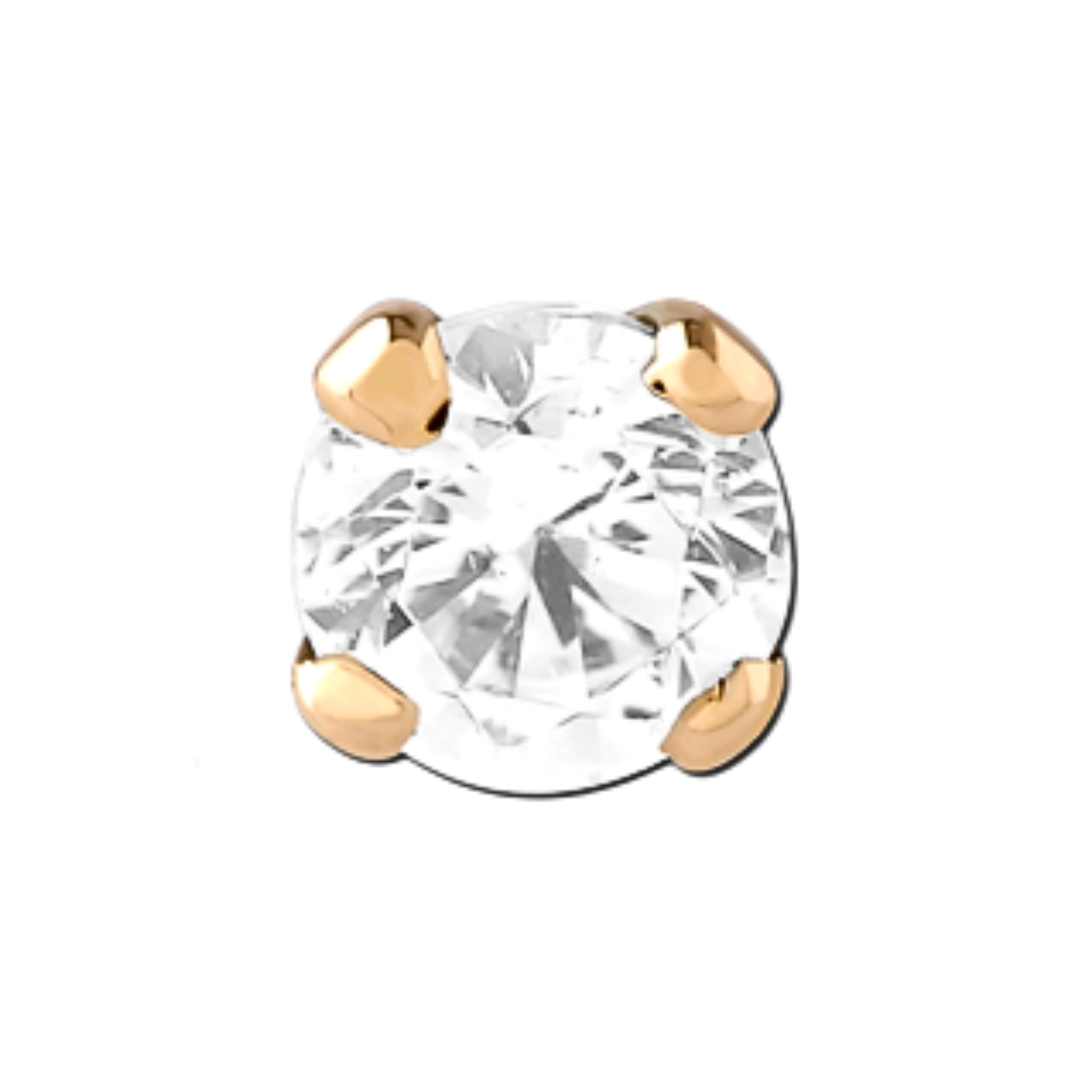 CLARA GOLD THREADLESS PIN