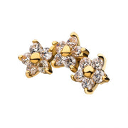 Clustered Trinity Flower Threadless Pin