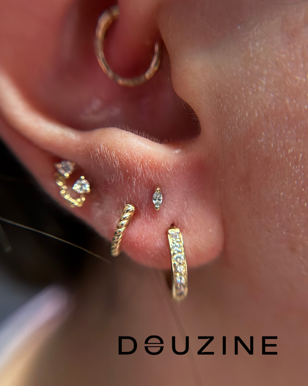 LYS GOLD THREADLESS PIN