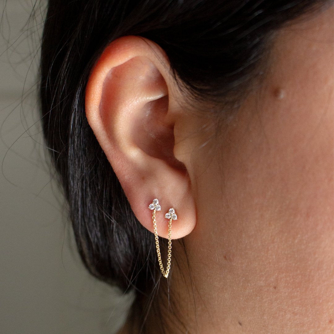 Trinity Chain Earring