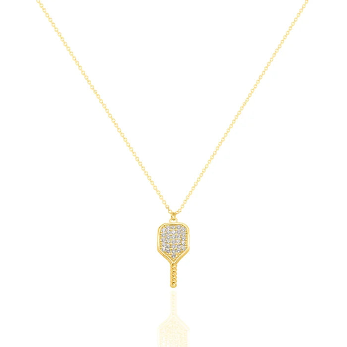 Pave Pickleball Necklace