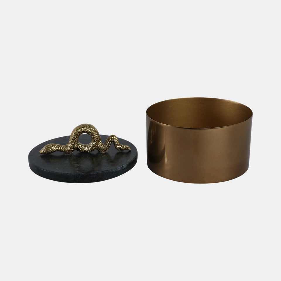 Marble & Brass Serpent Box
