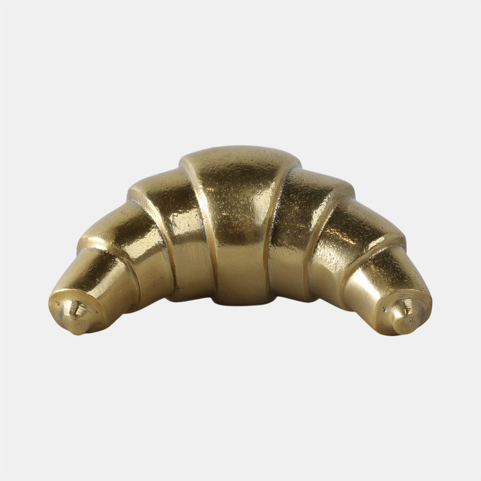 Golden Croissant Sculpture