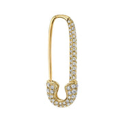 Diamond Safety Pin Earring