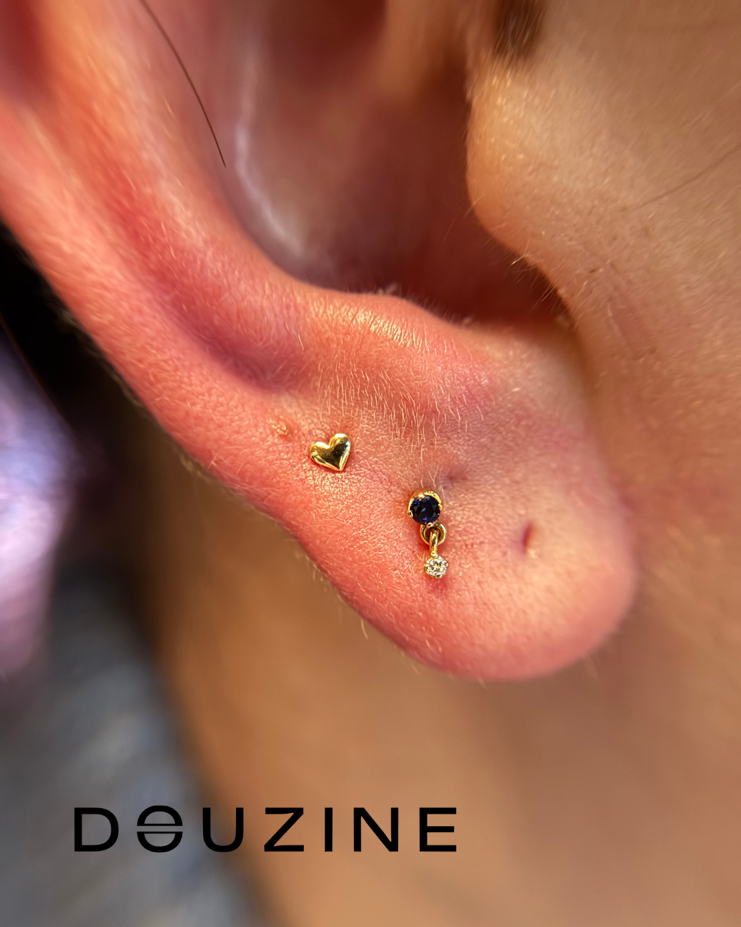 AMORETTE GOLD THREADLESS PIN