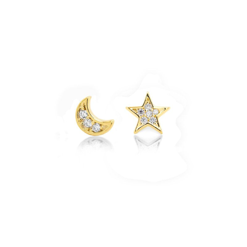 Star & Moon Earring