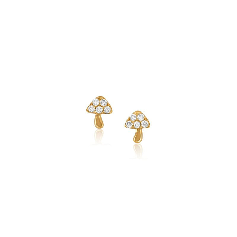 Pavé Mushroom Earrings