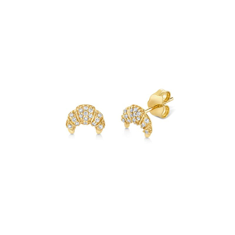 Pavé Croissant Earrings