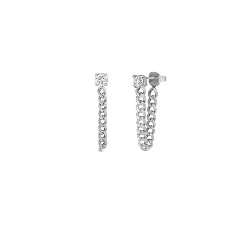 Stud with Chain Earrings