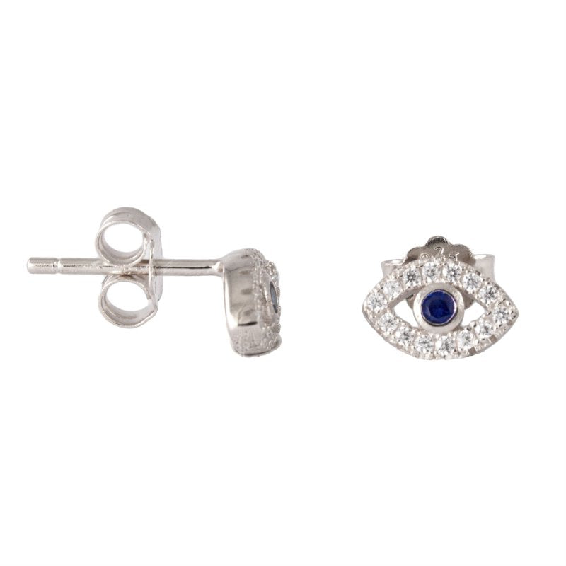 Pavé Evil Eye Earrings