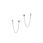 Star & Lightning Bolt Chain Earring