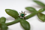 MINI ATHENA FACETED Tsavorite Green Garnet THREADLESS PIN