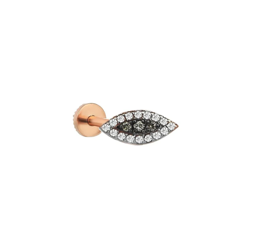 Evil Eye Diamond Threaded Stud