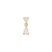 Happy CZ Threadless Pin
