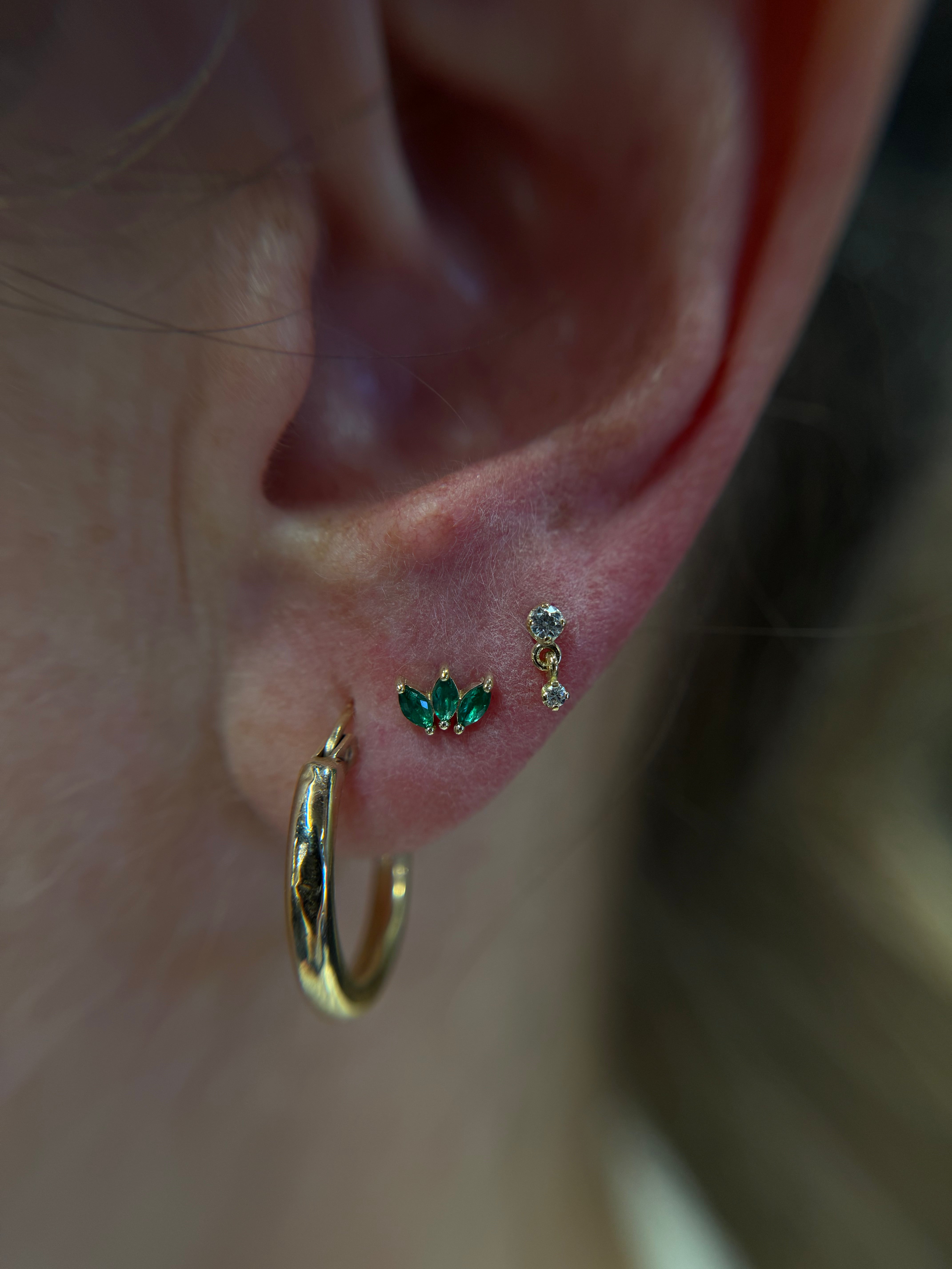 SYLVARA GOLD THREADLESS PIN