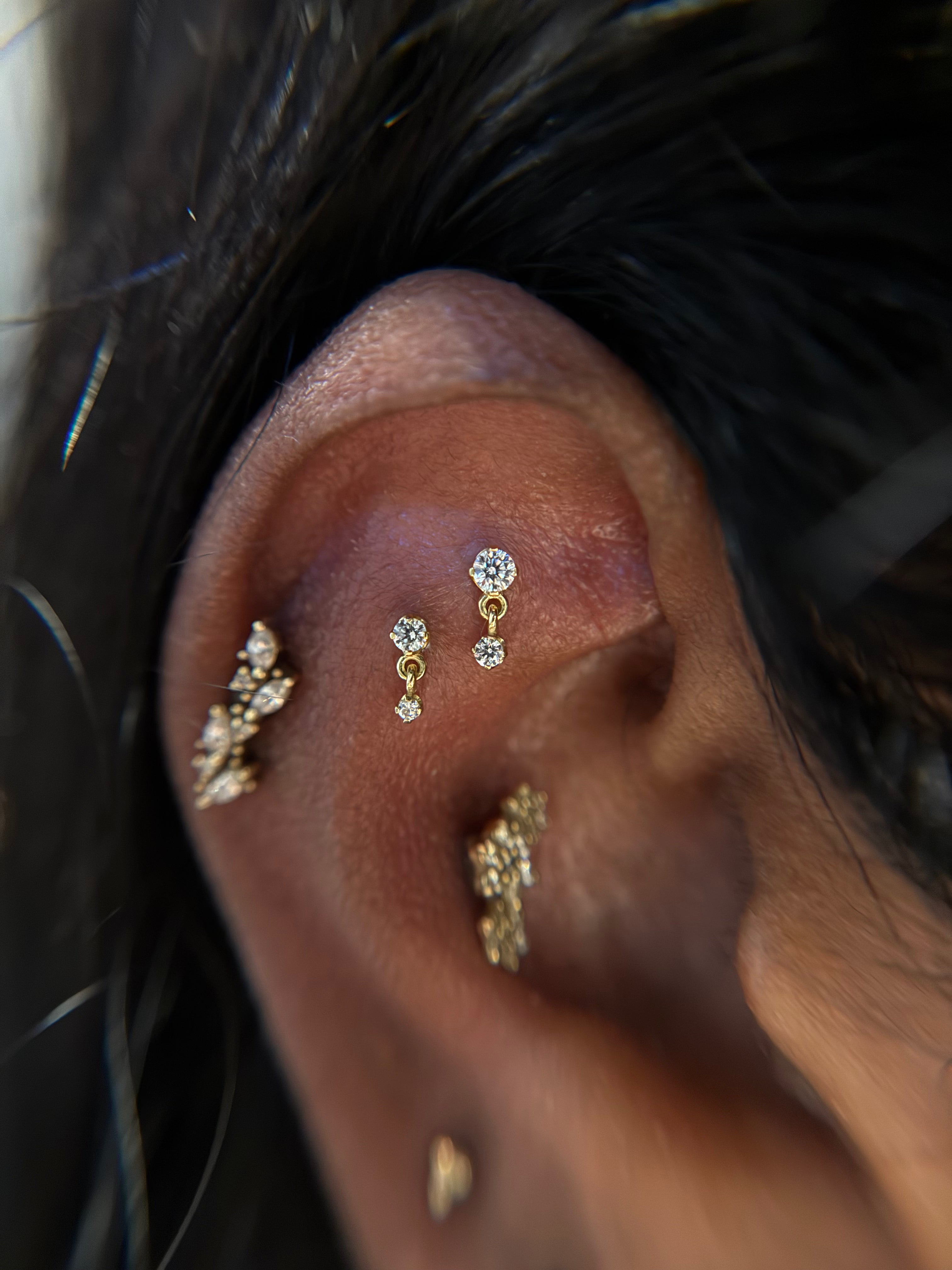 Étoile Drop Gold Threadless Pin