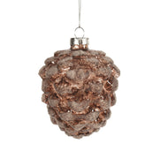 Glittered Glass Pinecone Ornament