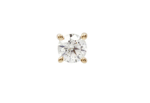 Swarovski Crystal Prong Threadless Pin