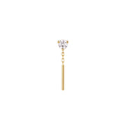 Tease CZ Threadless Pin