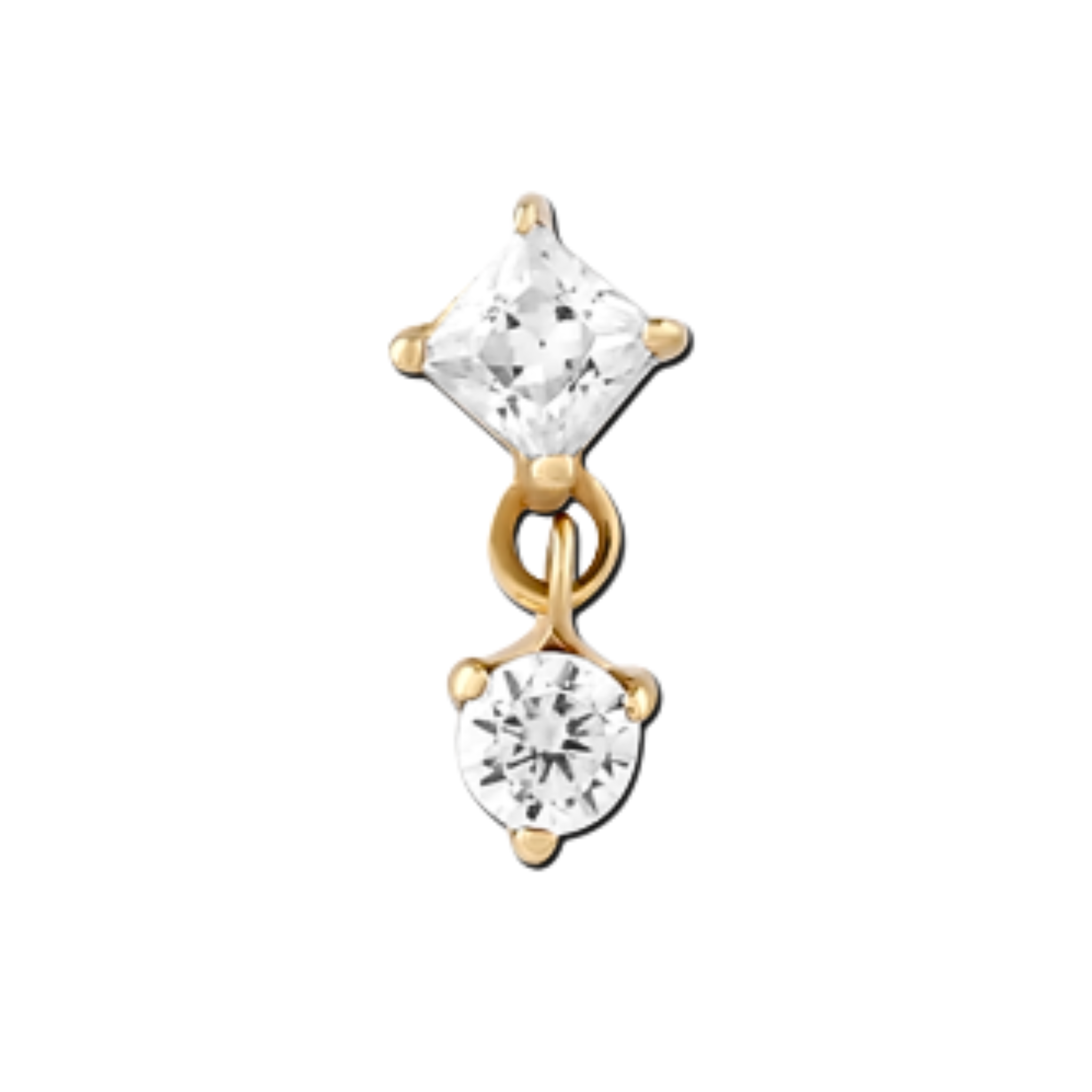 DIORA GOLD THREADLESS PIN