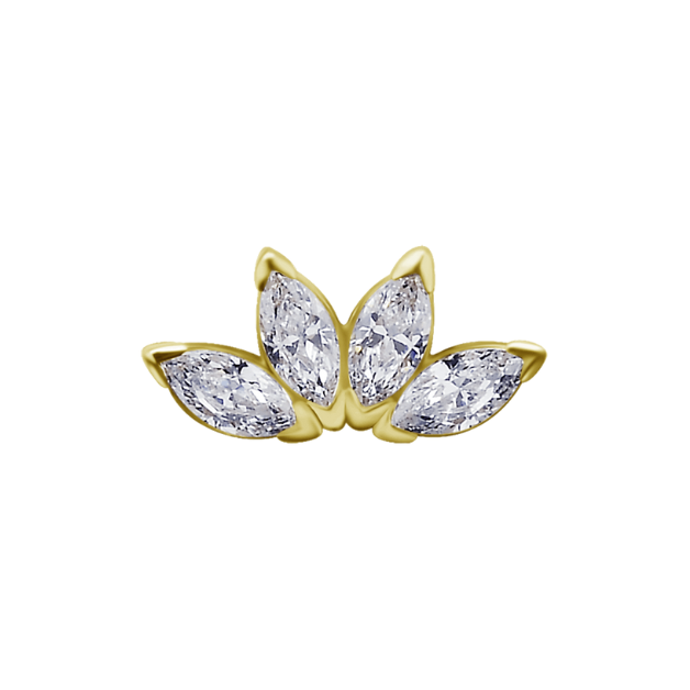 Aurora Crest Gold Threadless Pin