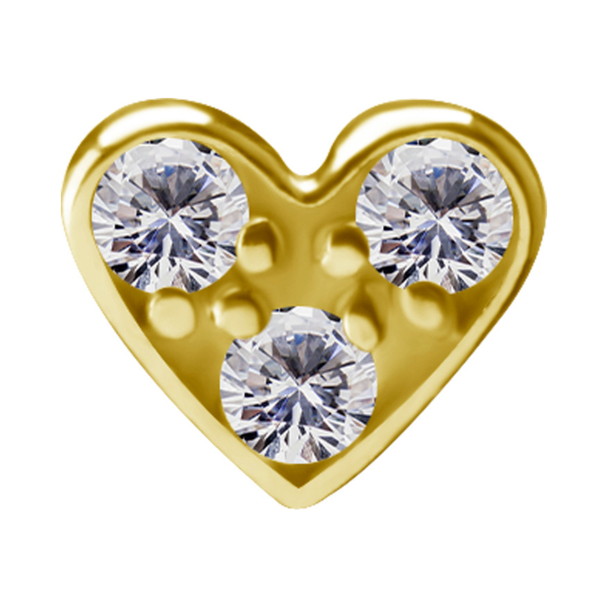 Amora Gold Threadless Pin