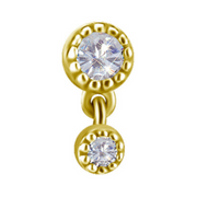 Étoile Drop Diamond Gold Threadless Pin