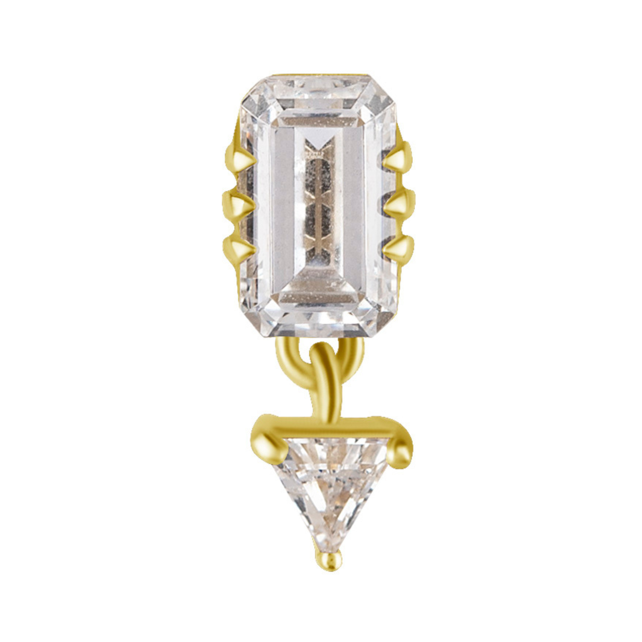 Elysia Drop Gold Threadless Pin