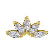 Petale Gold Threadless Pin