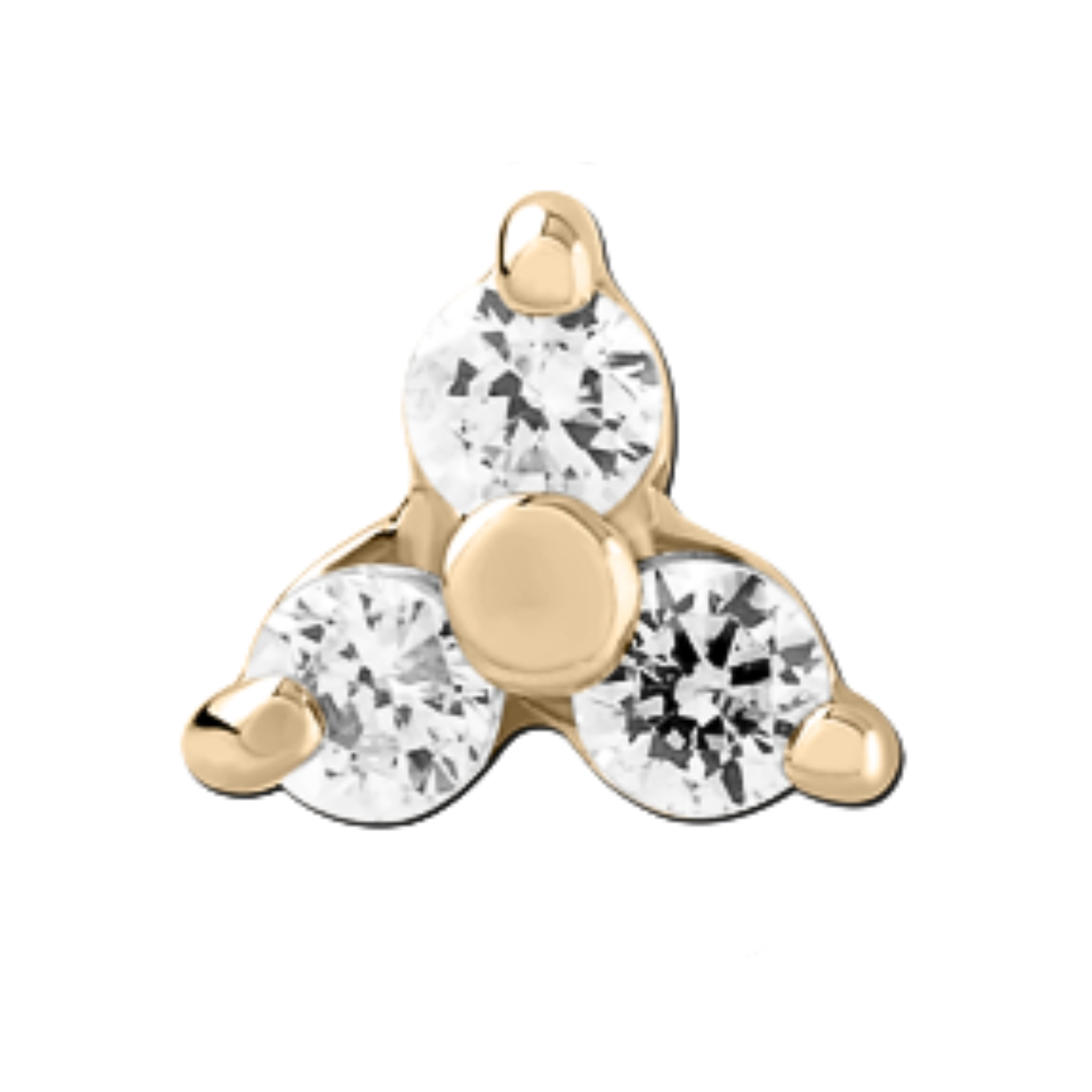 TRISETTE GOLD THREADLESS PIN