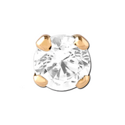 CLARA DIAMOND GOLD THREADLESS PIN