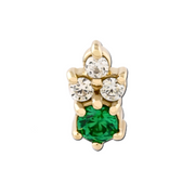 VIRIDIA GOLD THREADLESS PIN
