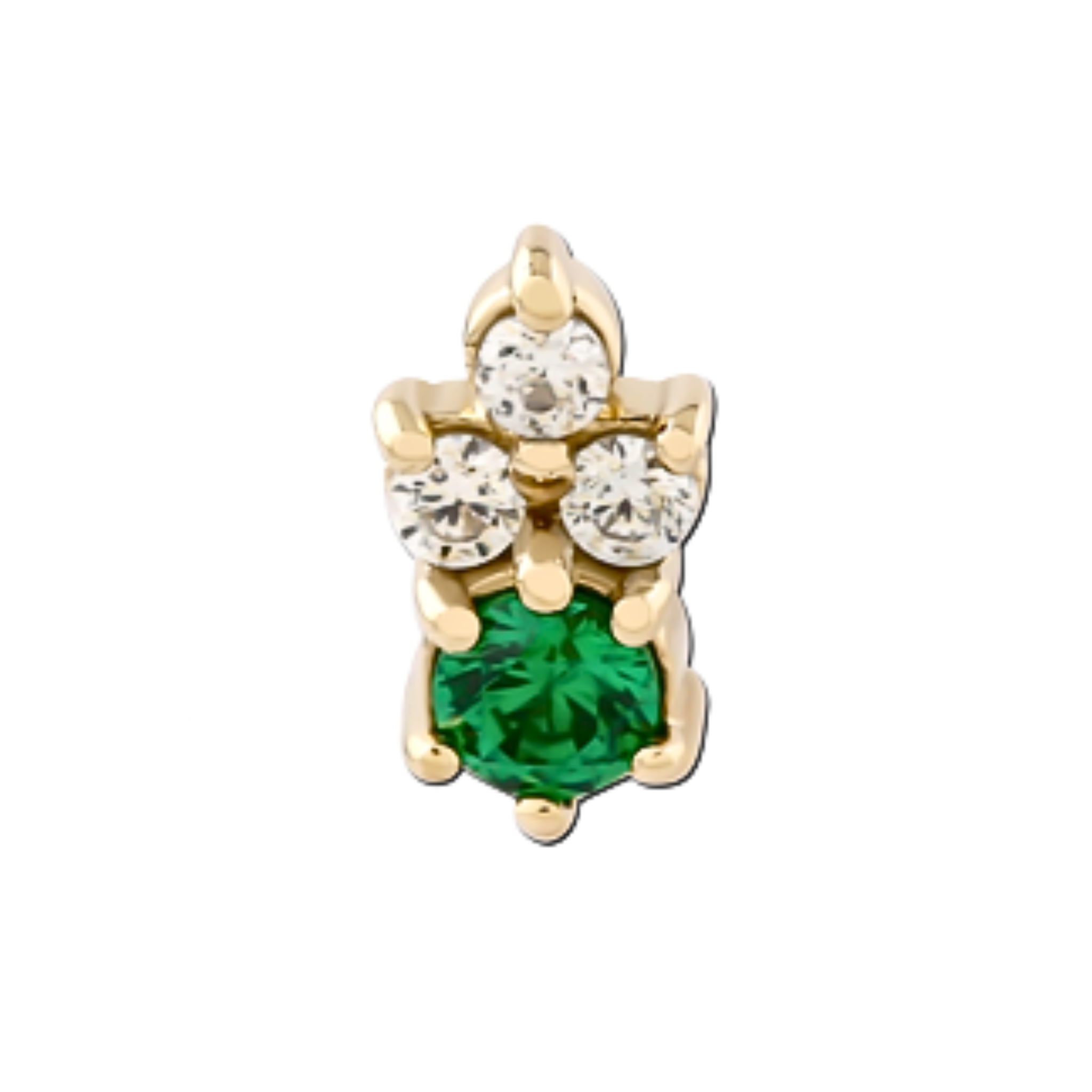 VIRIDIA GOLD THREADLESS PIN