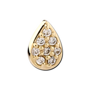 SOLENNE PAVÉ GOLD THREADLESS PIN