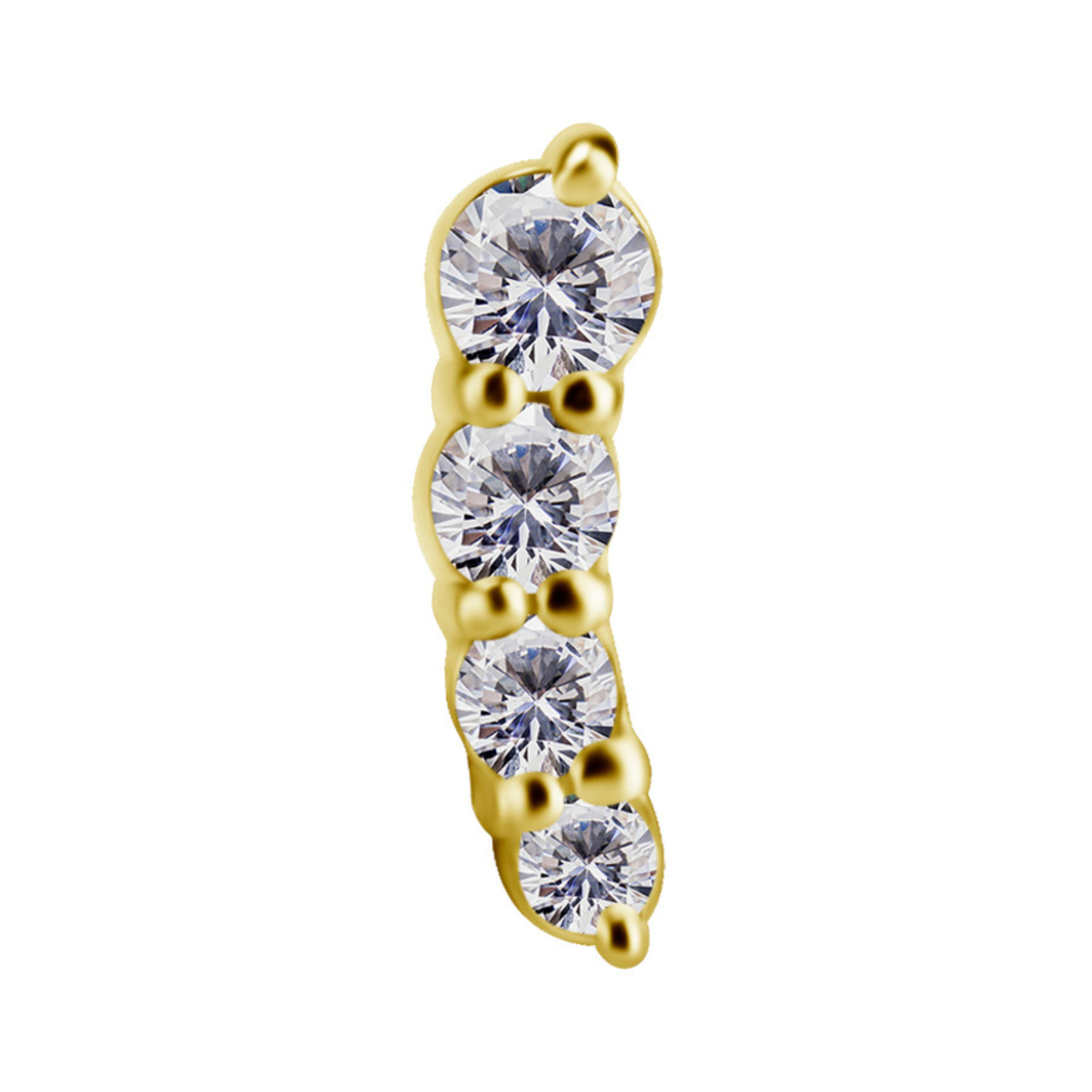 Lysette Gold Threadless Pin