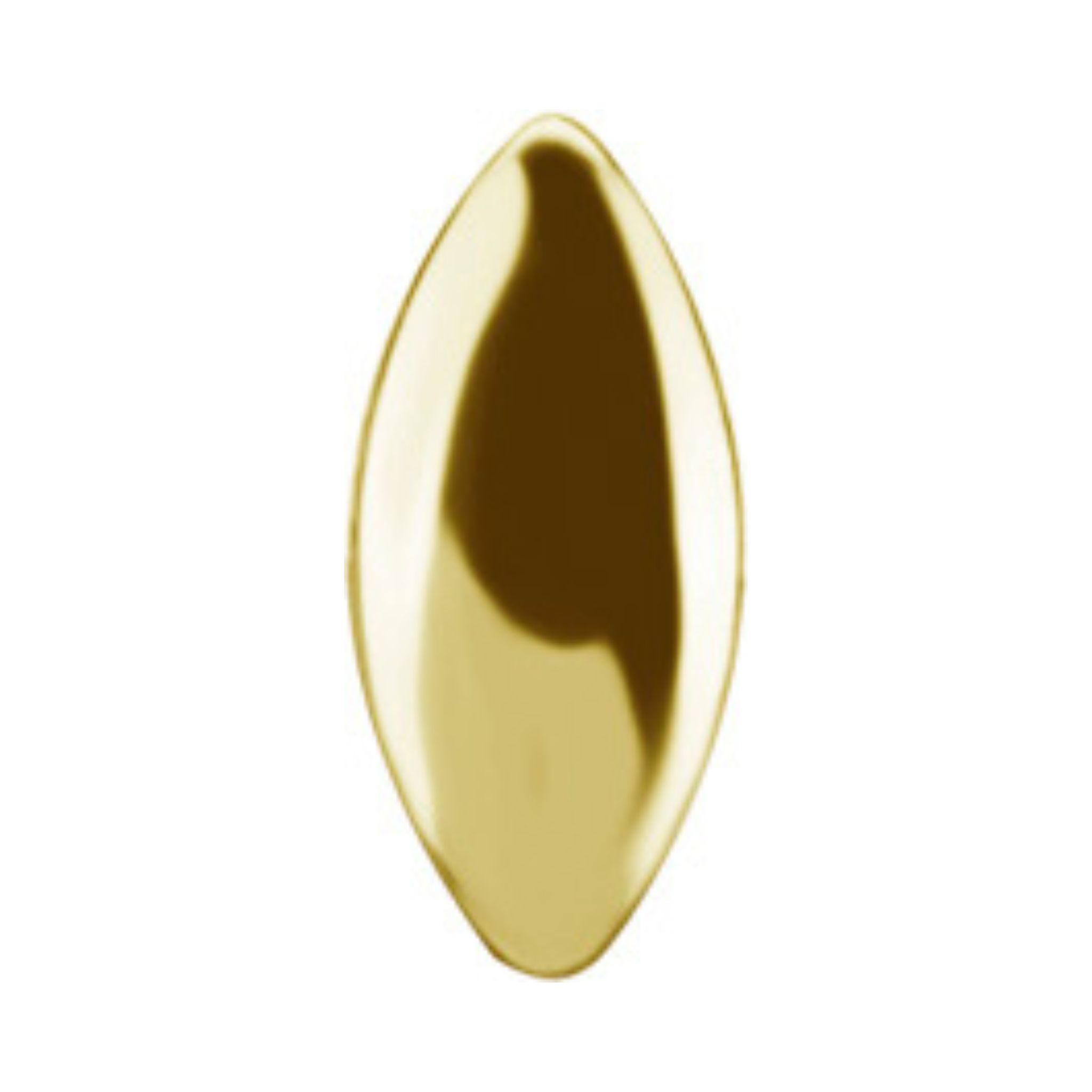 MARQUISE PLAIN GOLD THREADLESS PIN