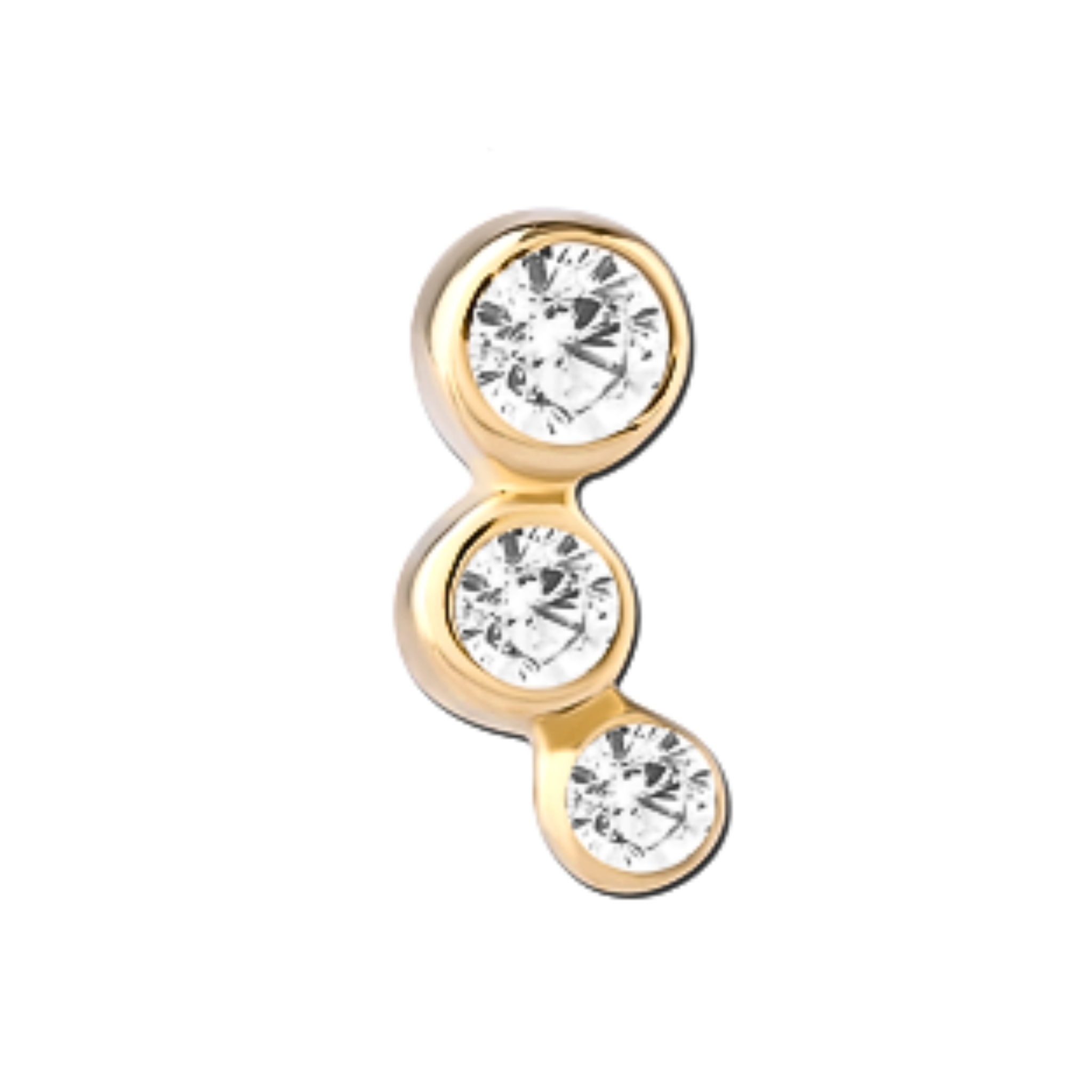 ORIONIS GOLD THREADLESS PIN