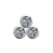 Trinity Bezel Titanium Threadless Pin