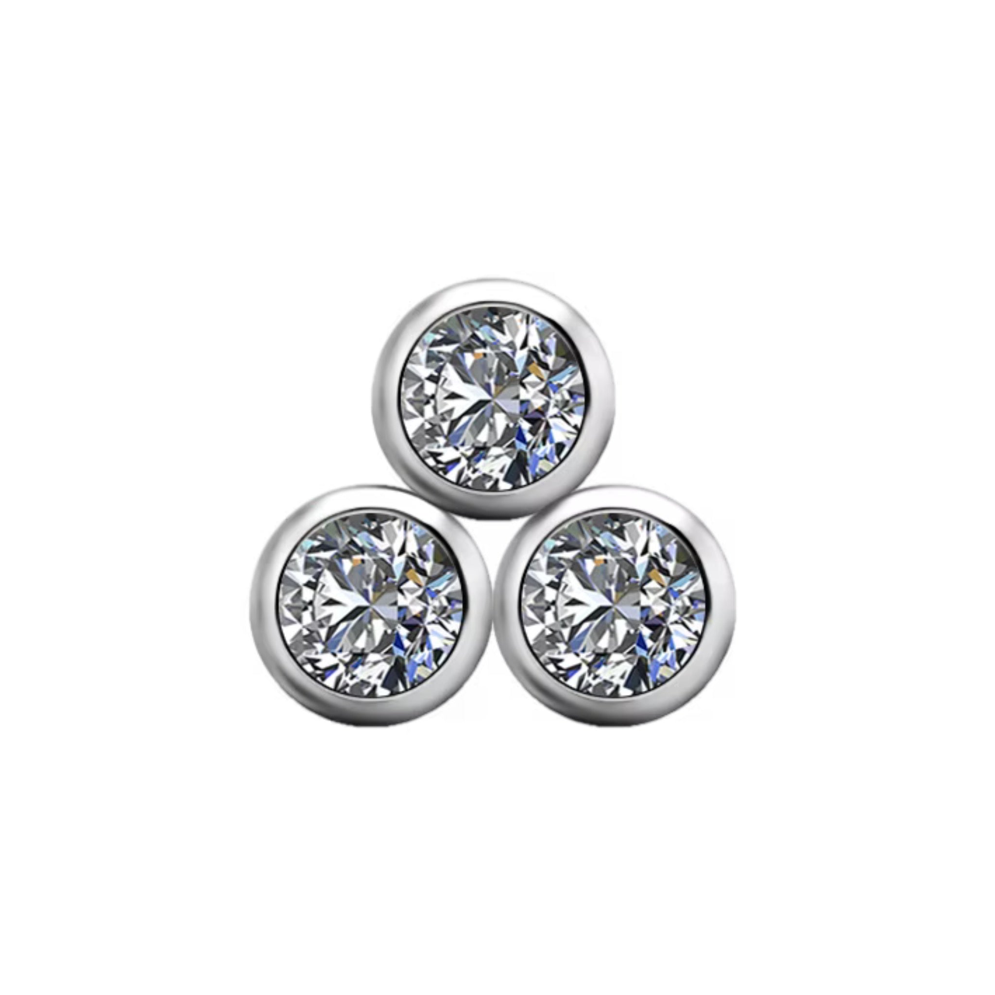 Trinity Bezel Titanium Threadless Pin