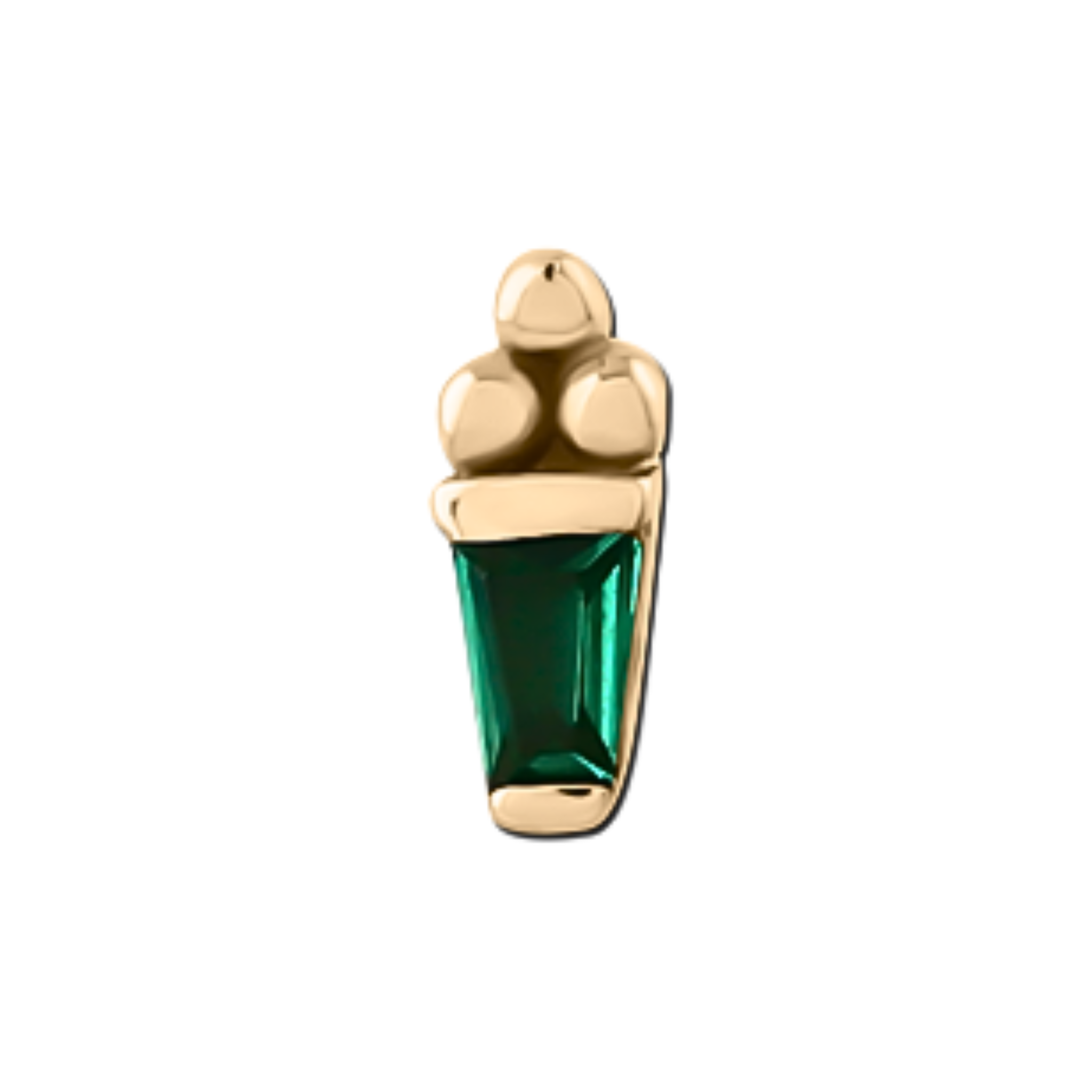 VIRIDIAN GOLD THREADLESS PIN