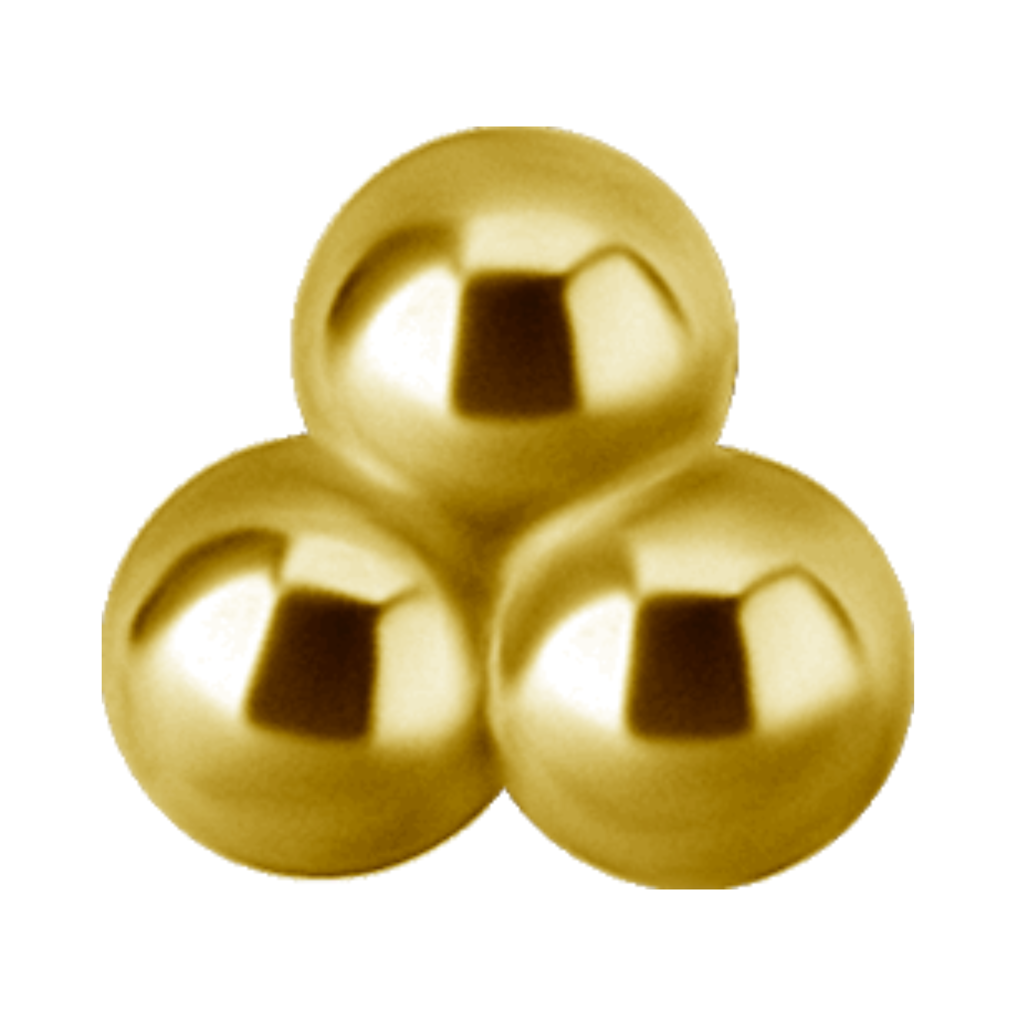 Sol Trio Gold Threadless Pin