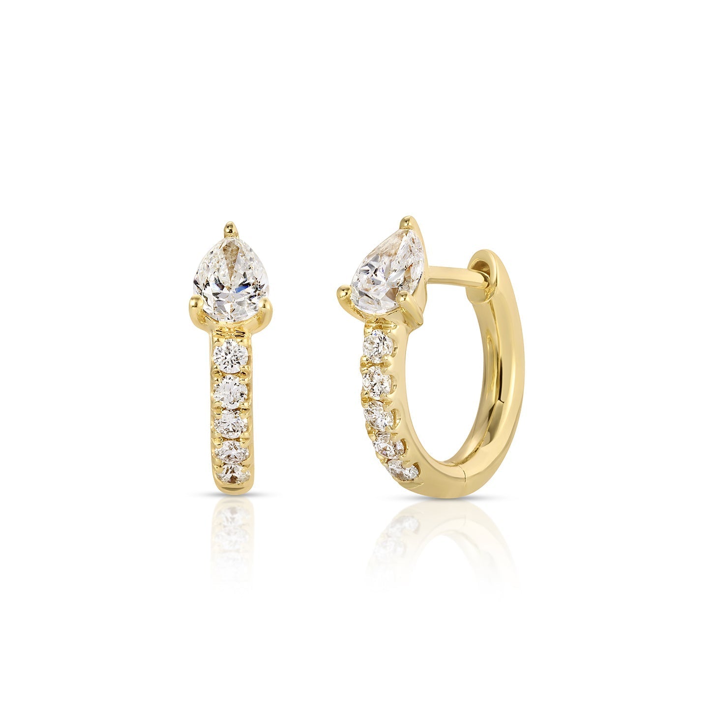 Bobbi Huggies With Pear Diamonds