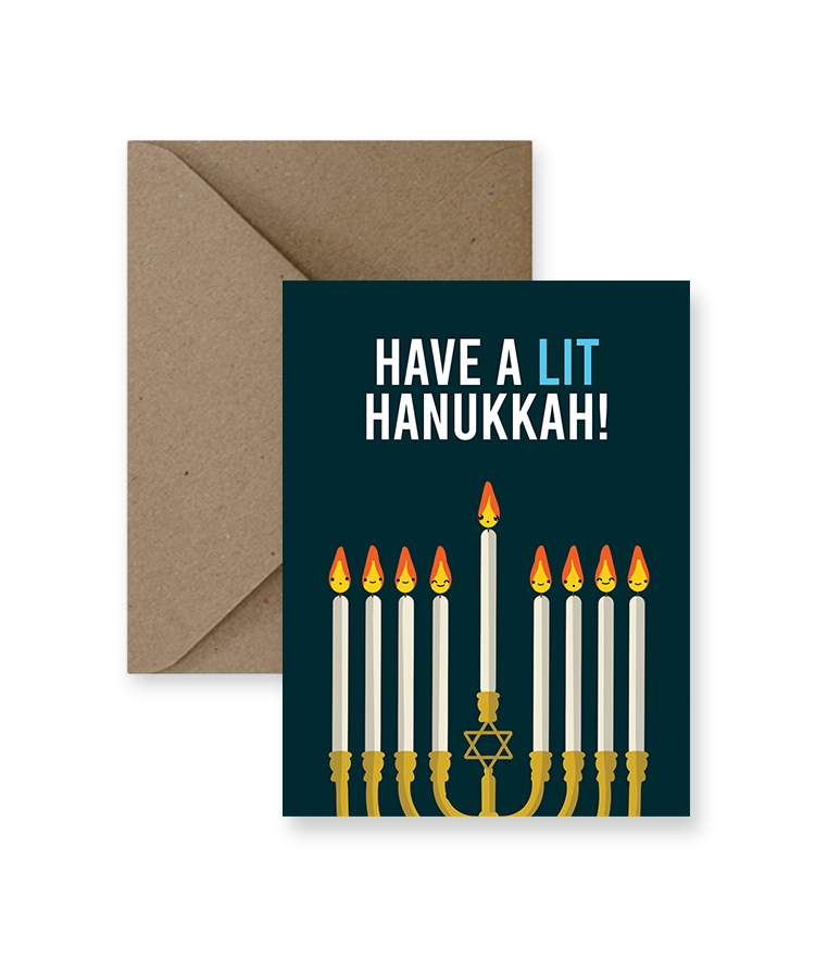 Have a Lit Hanukkah! Holiday Card
