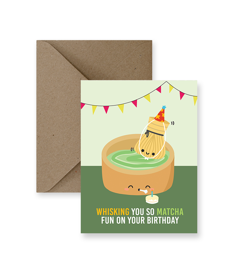 Matcha Birthday Card