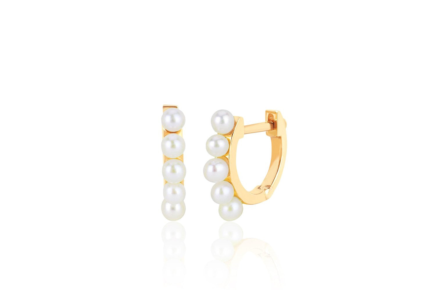 Pearl Huggie Earrings